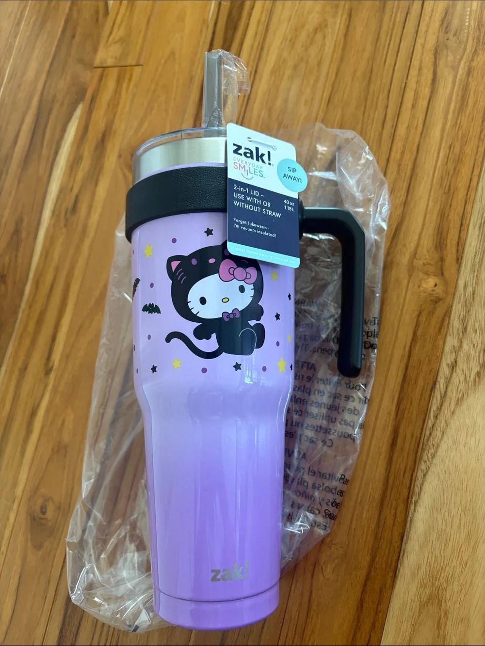Hello Kitty Halloween Purple Zak Travel Tumbler with Straw